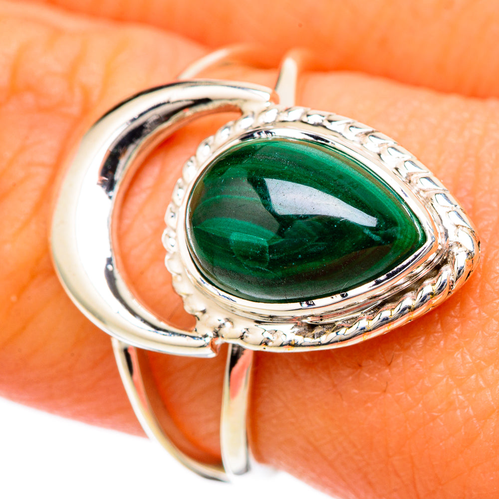 Malachite Rings handcrafted by Ana Silver Co - RING104810