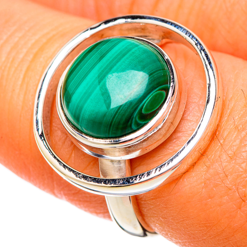 Malachite Rings handcrafted by Ana Silver Co - RING104812
