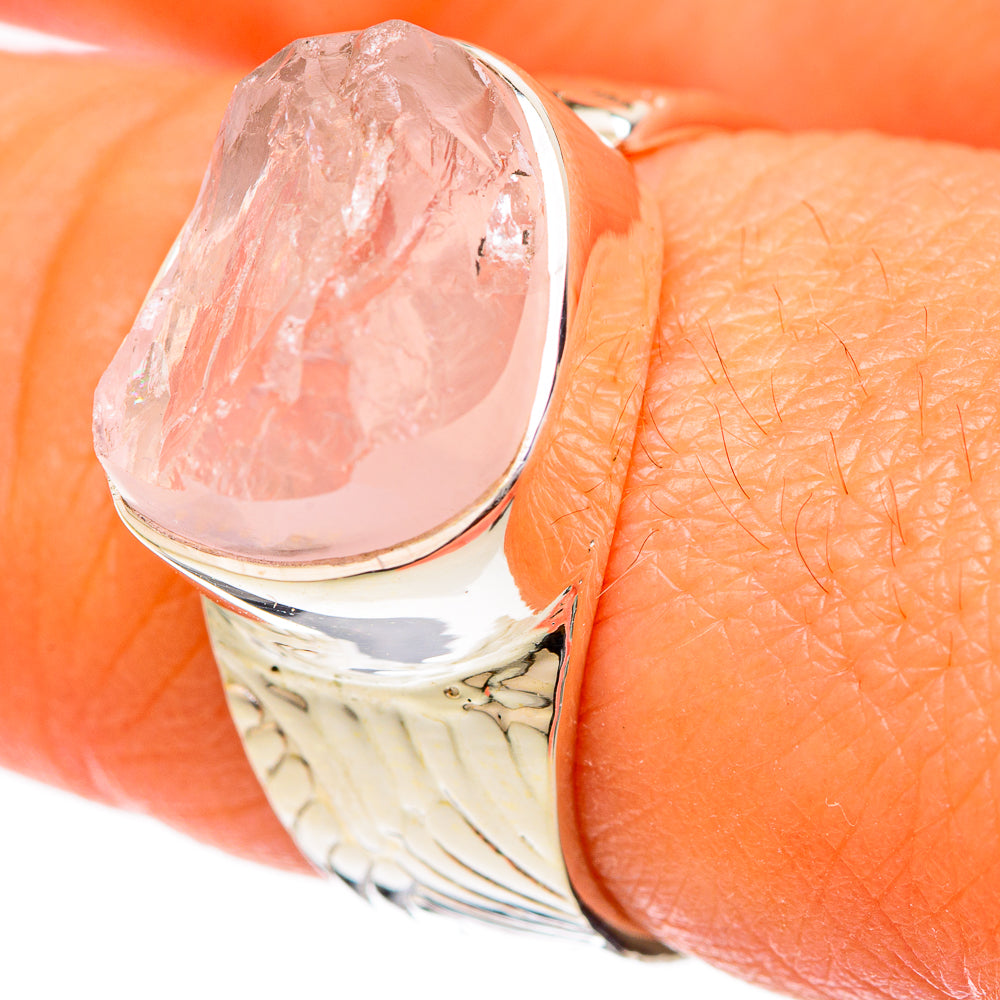 Rose Quartz Rings handcrafted by Ana Silver Co - RING104819