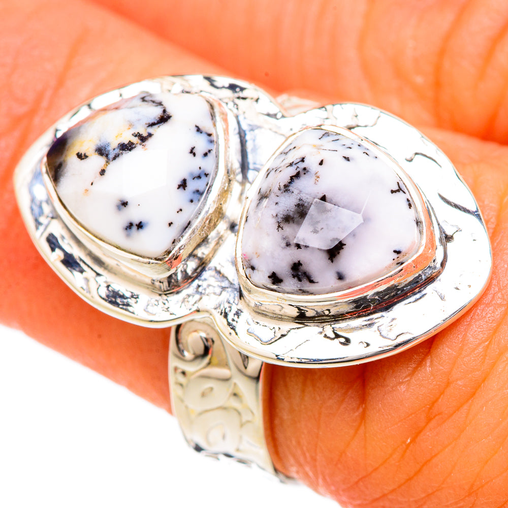 Dendritic Opal Rings handcrafted by Ana Silver Co - RING104829