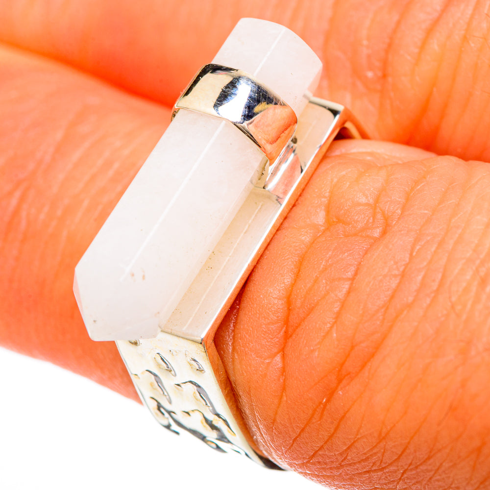 Rainbow Moonstone Rings handcrafted by Ana Silver Co - RING104830