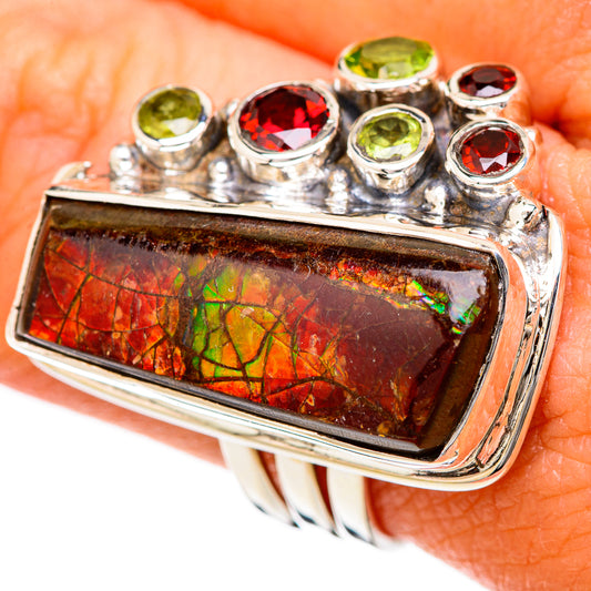 Ammolite Rings handcrafted by Ana Silver Co - RING104834