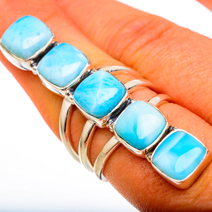 Larimar Rings handcrafted by Ana Silver Co - RING104843