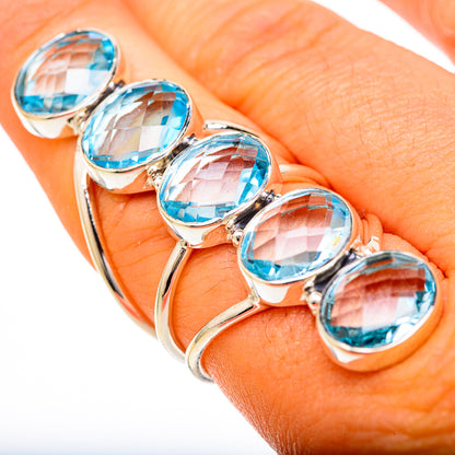 Blue Topaz Rings handcrafted by Ana Silver Co - RING104873