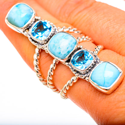 Larimar Rings handcrafted by Ana Silver Co - RING104875