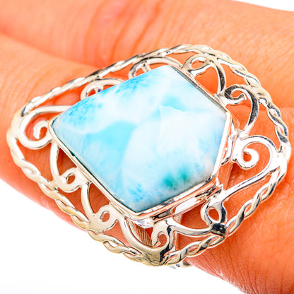 Larimar Rings handcrafted by Ana Silver Co - RING104877