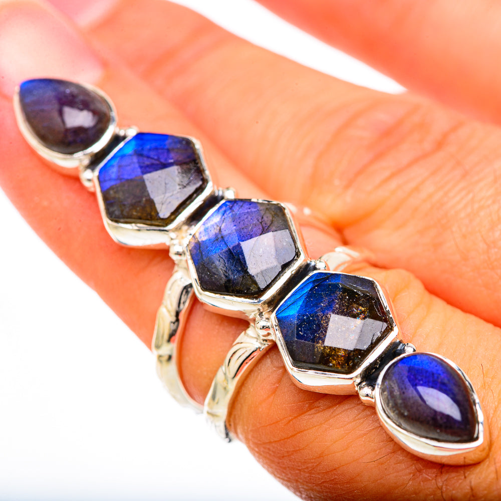Labradorite Rings handcrafted by Ana Silver Co - RING104879