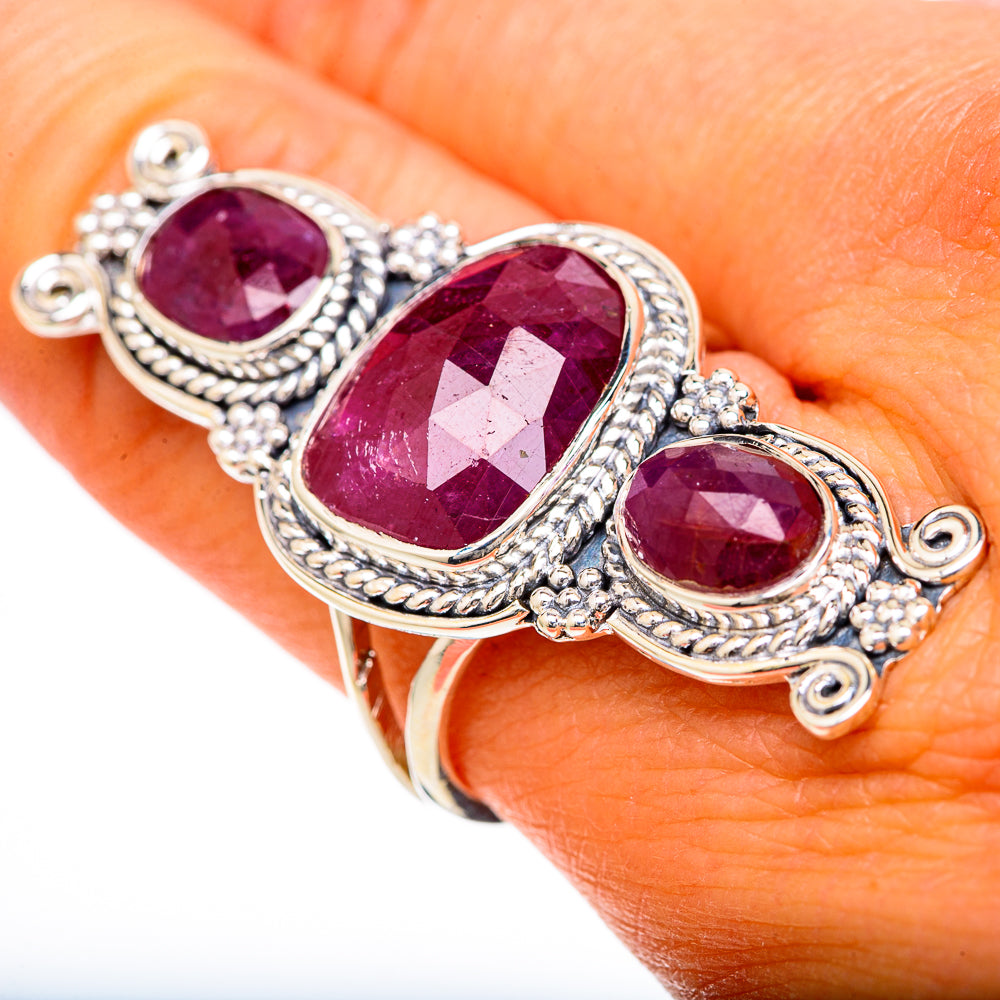 Ruby Fuchsite Rings handcrafted by Ana Silver Co - RING104886