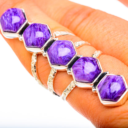 Charoite Rings handcrafted by Ana Silver Co - RING104890
