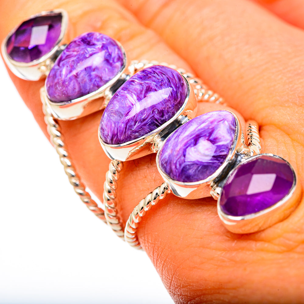 Charoite Rings handcrafted by Ana Silver Co - RING104892