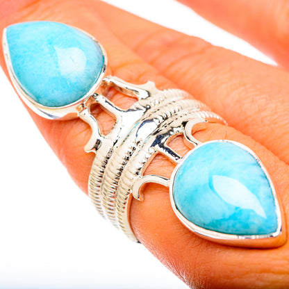 Larimar Rings handcrafted by Ana Silver Co - RING104904