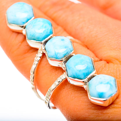 Larimar Rings handcrafted by Ana Silver Co - RING104905