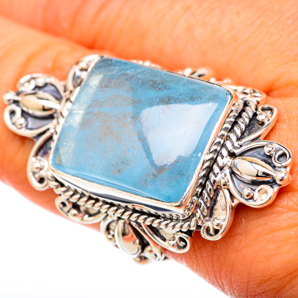 Aquamarine Rings handcrafted by Ana Silver Co - RING104908