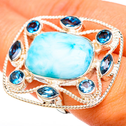 Larimar Rings handcrafted by Ana Silver Co - RING104909