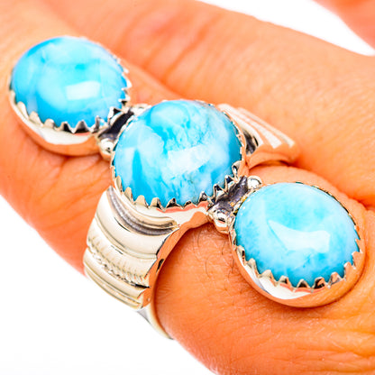 Larimar Rings handcrafted by Ana Silver Co - RING104911