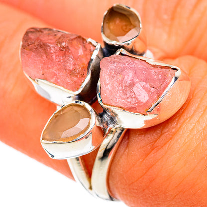 Rose Quartz Rings handcrafted by Ana Silver Co - RING104916