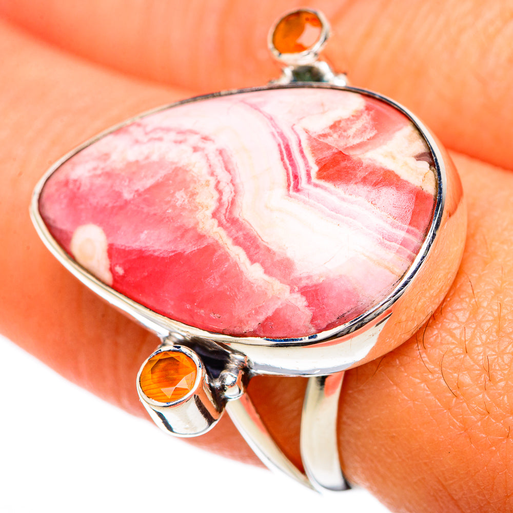 Rhodochrosite Rings handcrafted by Ana Silver Co - RING104917
