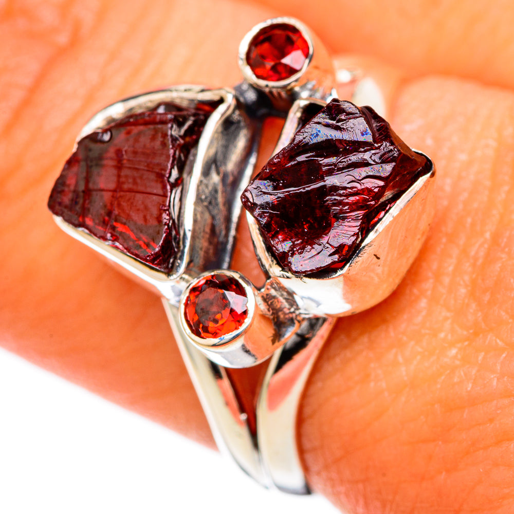 Garnet Rings handcrafted by Ana Silver Co - RING104919