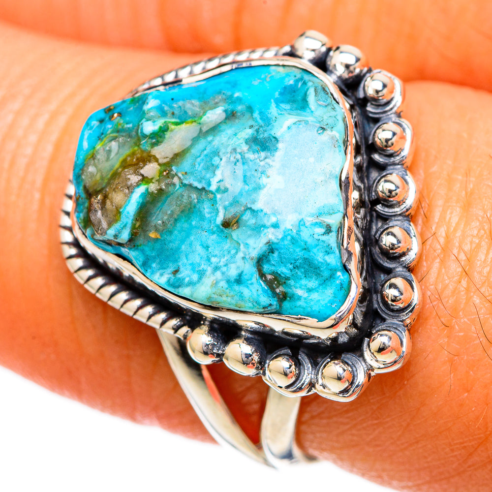 Chrysocolla Rings handcrafted by Ana Silver Co - RING104936