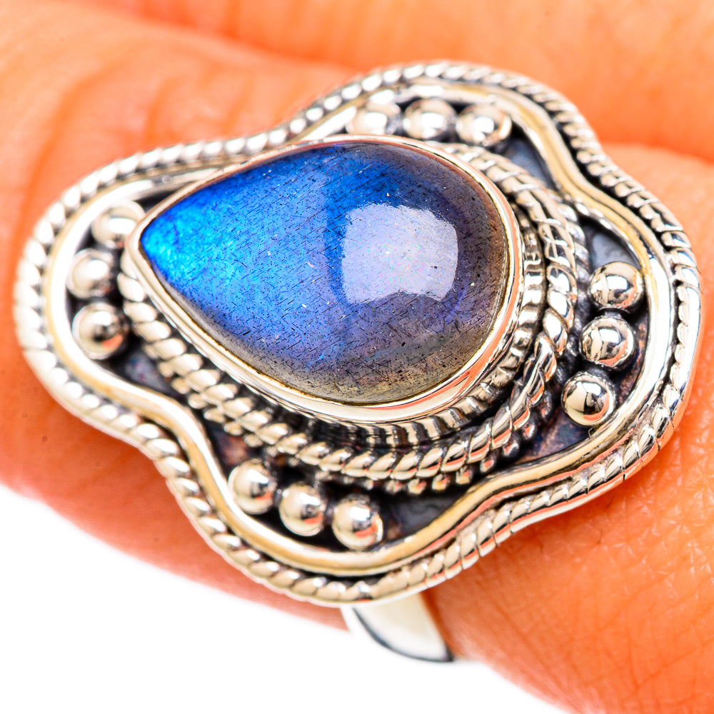 Labradorite Rings handcrafted by Ana Silver Co - RING104938
