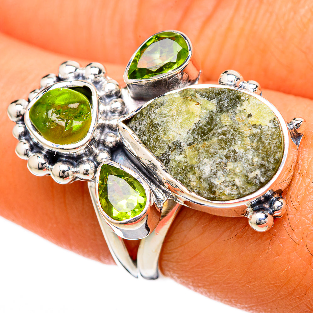 Green Tourmaline Rings handcrafted by Ana Silver Co - RING104944