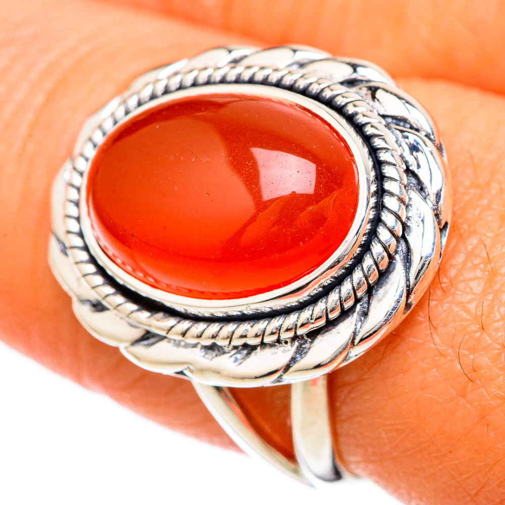 Carnelian Rings handcrafted by Ana Silver Co - RING104948