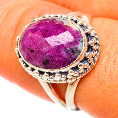 Ruby Fuchsite Rings handcrafted by Ana Silver Co - RING104949