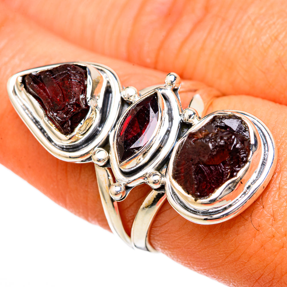 Garnet Rings handcrafted by Ana Silver Co - RING104952