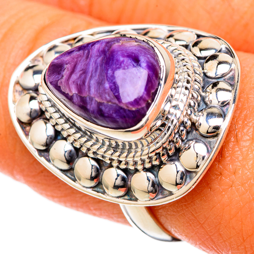 Charoite Rings handcrafted by Ana Silver Co - RING104957