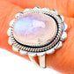 Rainbow Moonstone Rings handcrafted by Ana Silver Co - RING104962