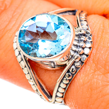 Blue Topaz Rings handcrafted by Ana Silver Co - RING104969