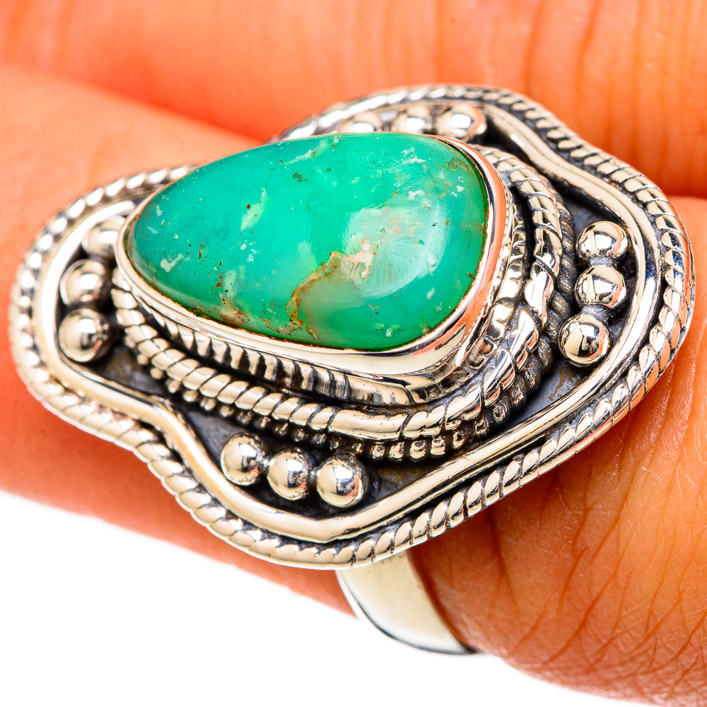 Chrysoprase Rings handcrafted by Ana Silver Co - RING104974