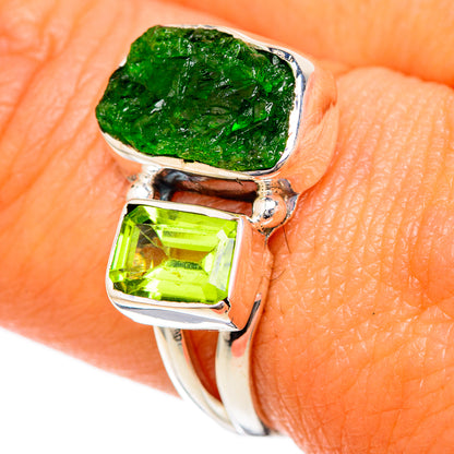 Chrome Diopside Rings handcrafted by Ana Silver Co - RING104976