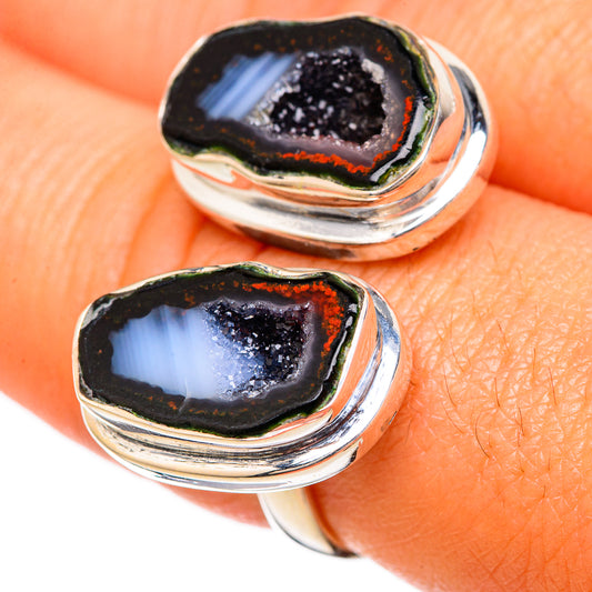 Coconut Geode Druzy Rings handcrafted by Ana Silver Co - RING104986