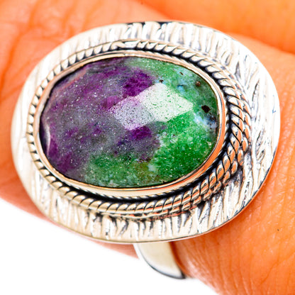 Ruby Zoisite Rings handcrafted by Ana Silver Co - RING104992