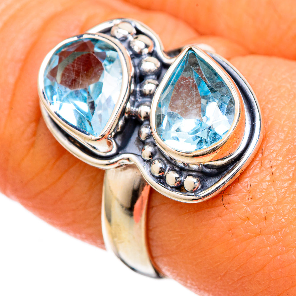 Blue Topaz Rings handcrafted by Ana Silver Co - RING104997