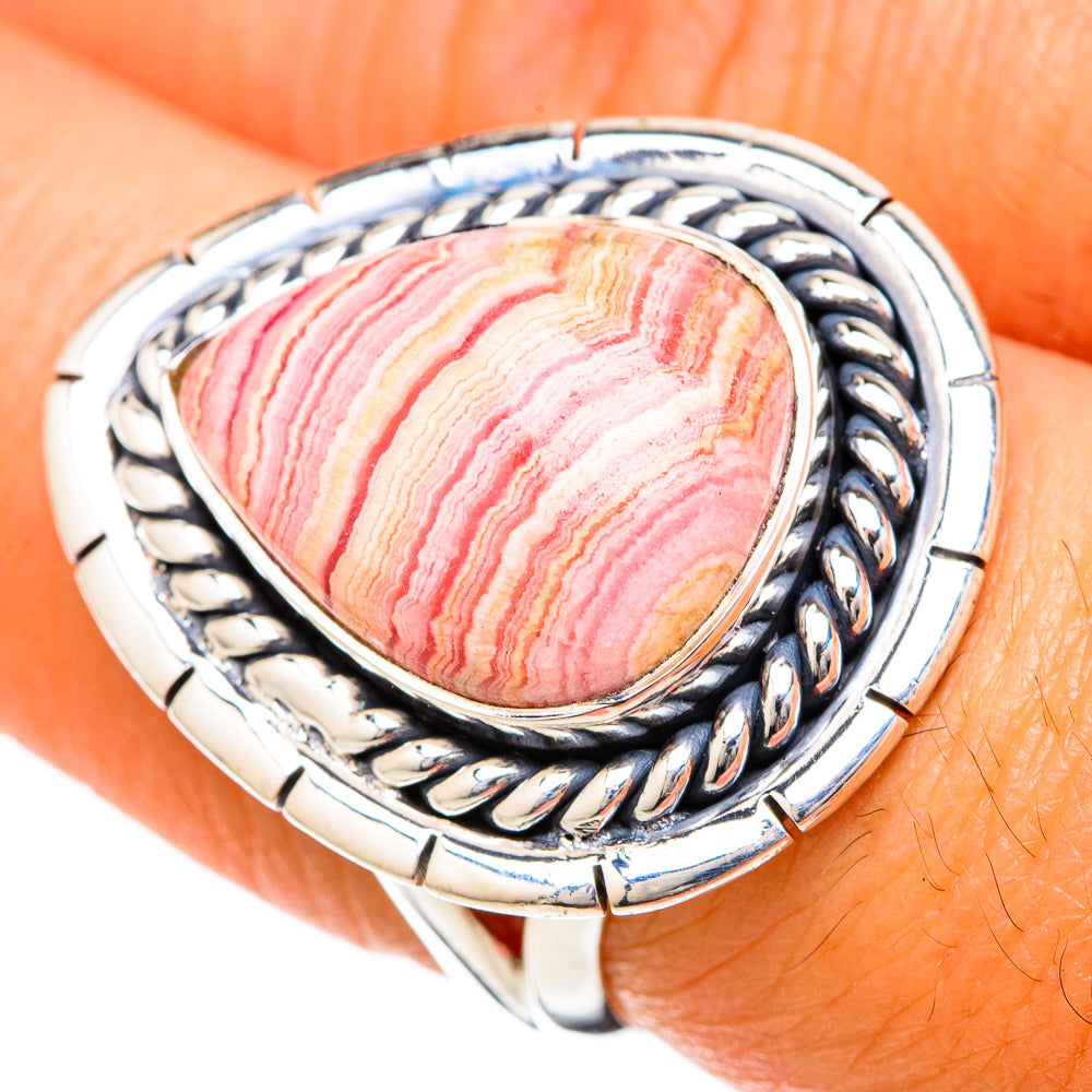 Rhodochrosite Rings handcrafted by Ana Silver Co - RING105011