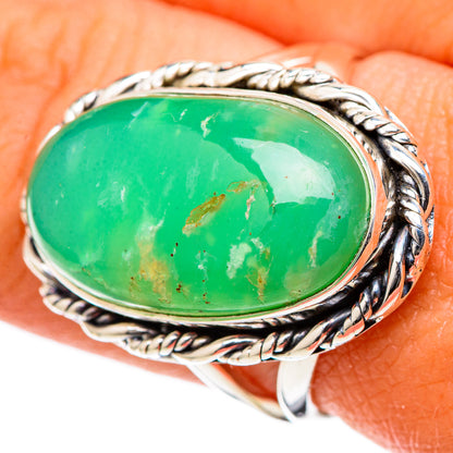 Chrysoprase Rings handcrafted by Ana Silver Co - RING105025