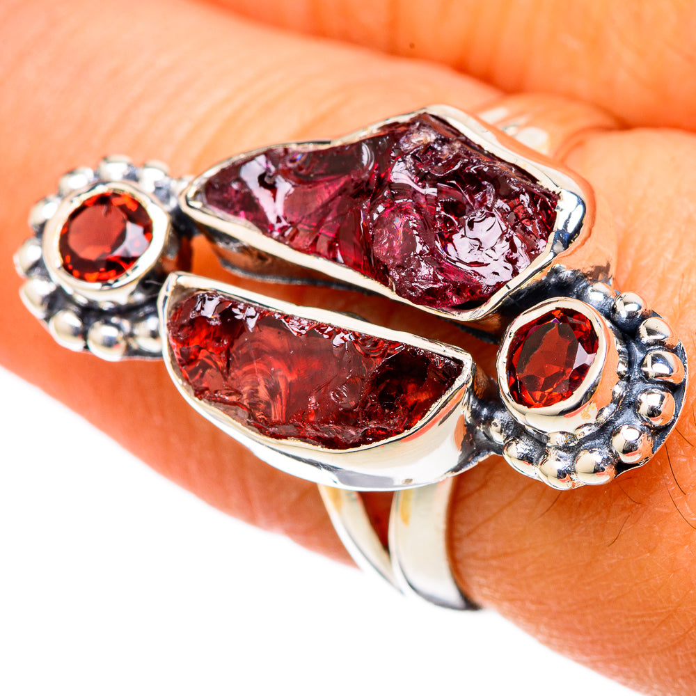 Garnet Rings handcrafted by Ana Silver Co - RING105033