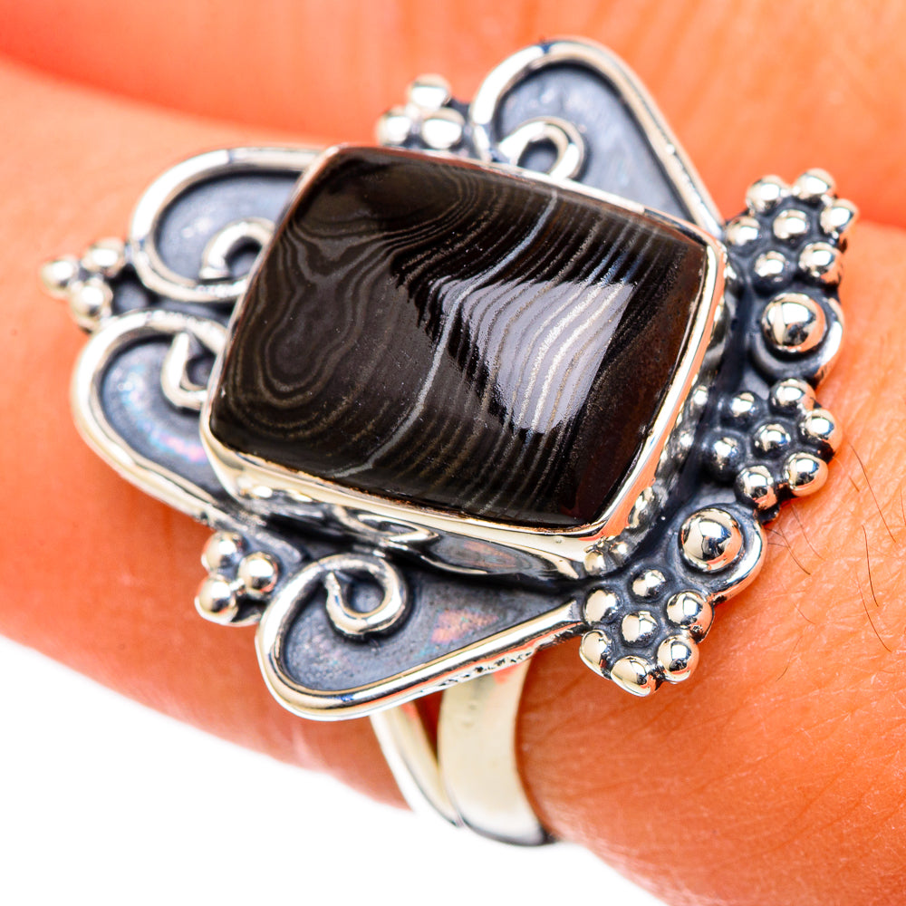 Psilomelane Rings handcrafted by Ana Silver Co - RING105040