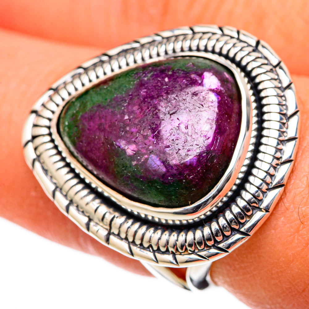 Ruby Zoisite Rings handcrafted by Ana Silver Co - RING105044