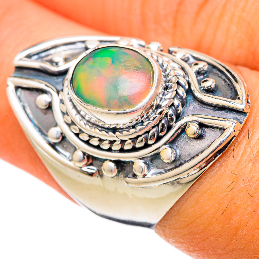 Ethiopian Opal Rings handcrafted by Ana Silver Co - RING105046