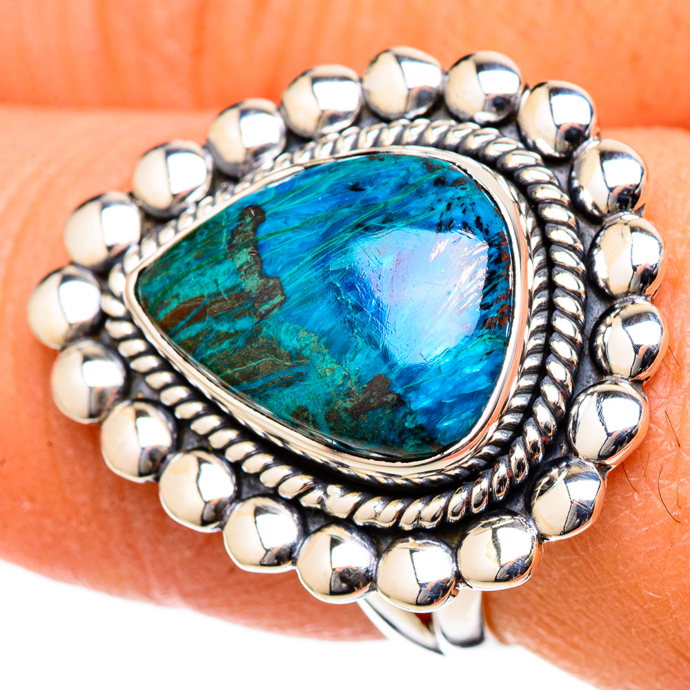 Chrysocolla Rings handcrafted by Ana Silver Co - RING105050
