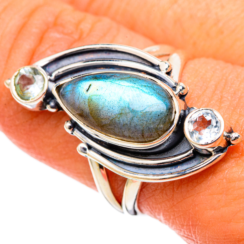 Labradorite Rings handcrafted by Ana Silver Co - RING105052