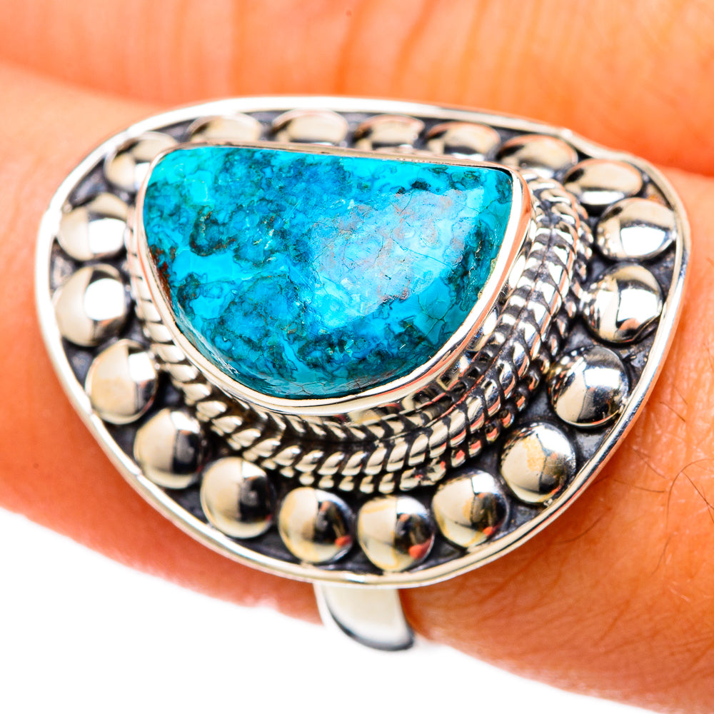 Chrysocolla Rings handcrafted by Ana Silver Co - RING105056