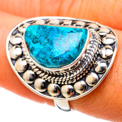 Chrysocolla Rings handcrafted by Ana Silver Co - RING105056