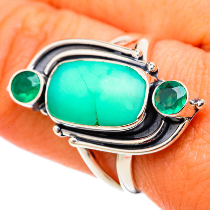 Chrysoprase Rings handcrafted by Ana Silver Co - RING105059