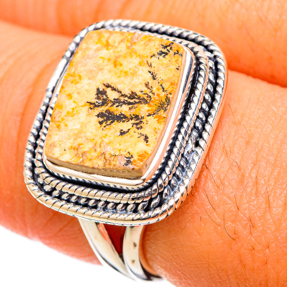 Germany Psilomelane Dendrite Rings handcrafted by Ana Silver Co - RING105064