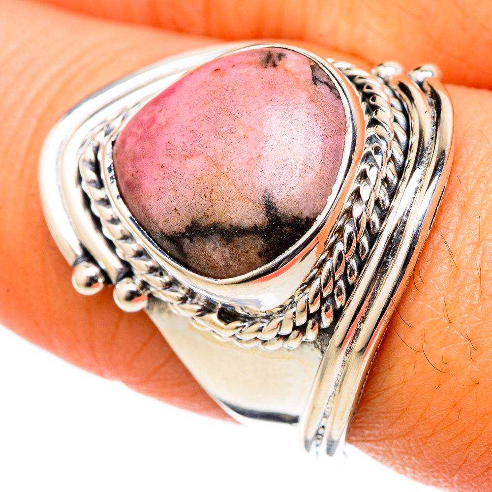 Rhodonite Rings handcrafted by Ana Silver Co - RING105067