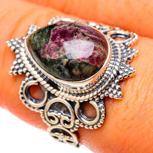 Russian Eudialyte Rings handcrafted by Ana Silver Co - RING105070